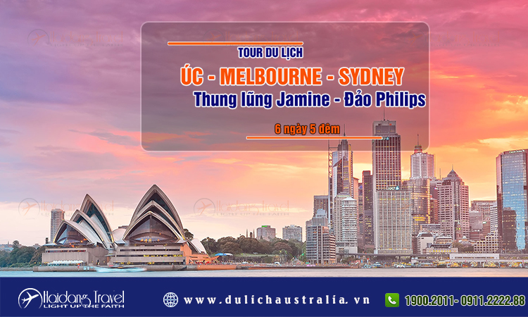 Tour Úc Melbourne Sydney thung lũng Jasmine đảo Philips 6 ngày 5 đêm