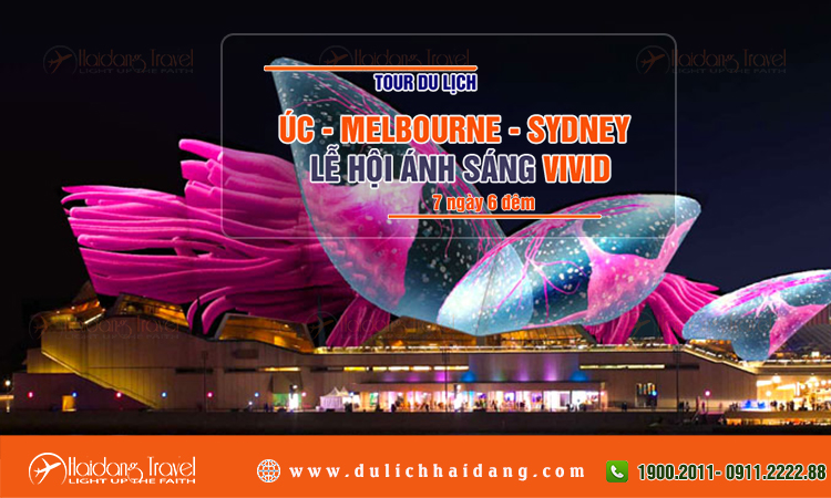 Tour du lịch Úc Molbourne Sydney lễ hội ánh sáng Vivid 7 ngày 6 đêm