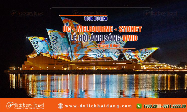 Tour du lịch Úc Molbourne Sydney lễ hội ánh sáng Vivid 7 ngày 6 đêm
