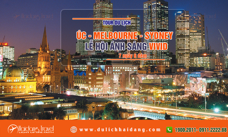 Tour du lịch Úc Molbourne Sydney lễ hội ánh sáng Vivid 7 ngày 6 đêm